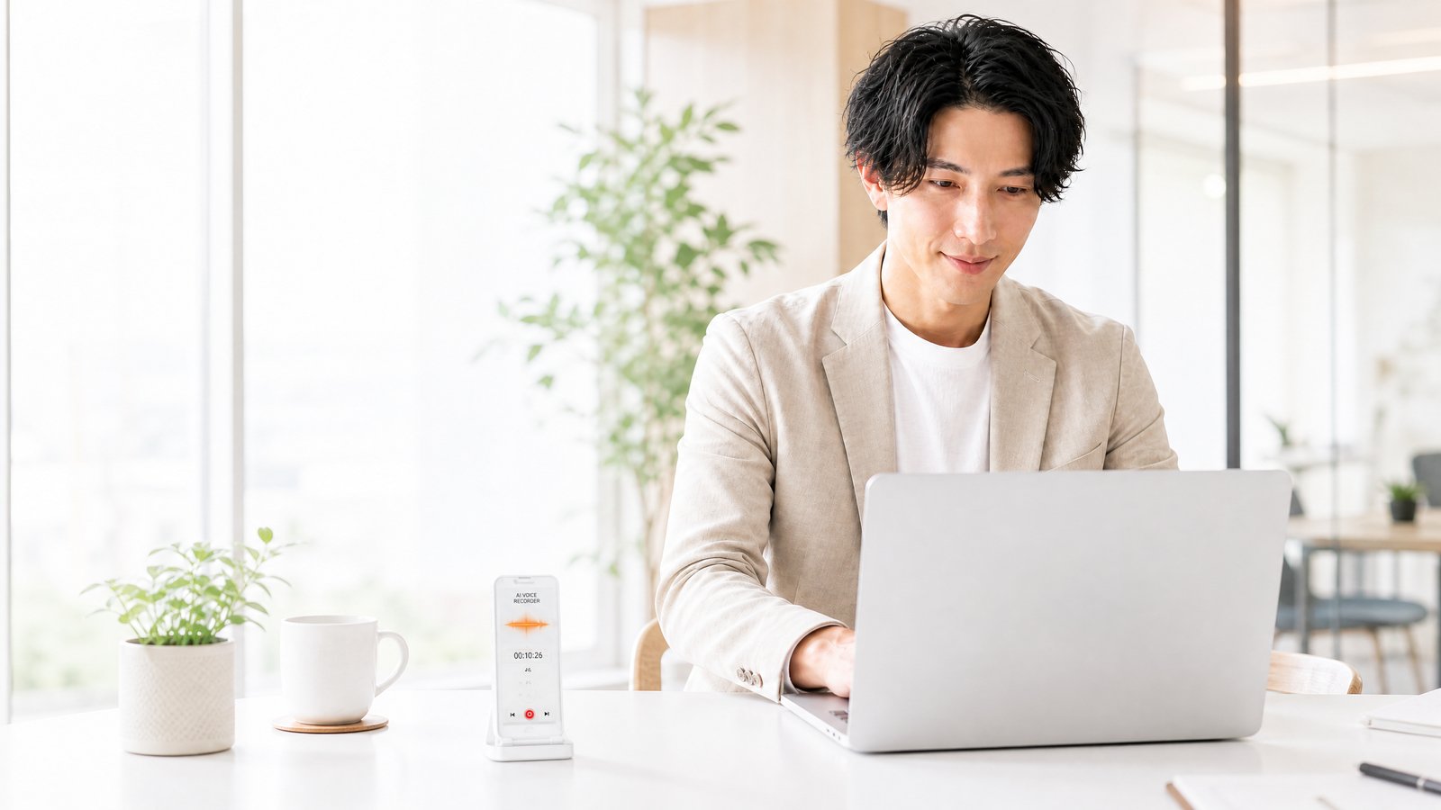 Notta MemoでWeb会議を録音する運営者ヒカル