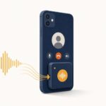 通話の録音：スマホ通話を録音するイラスト